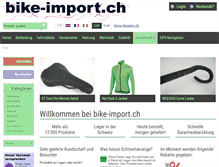 Tablet Screenshot of bike-import.ch